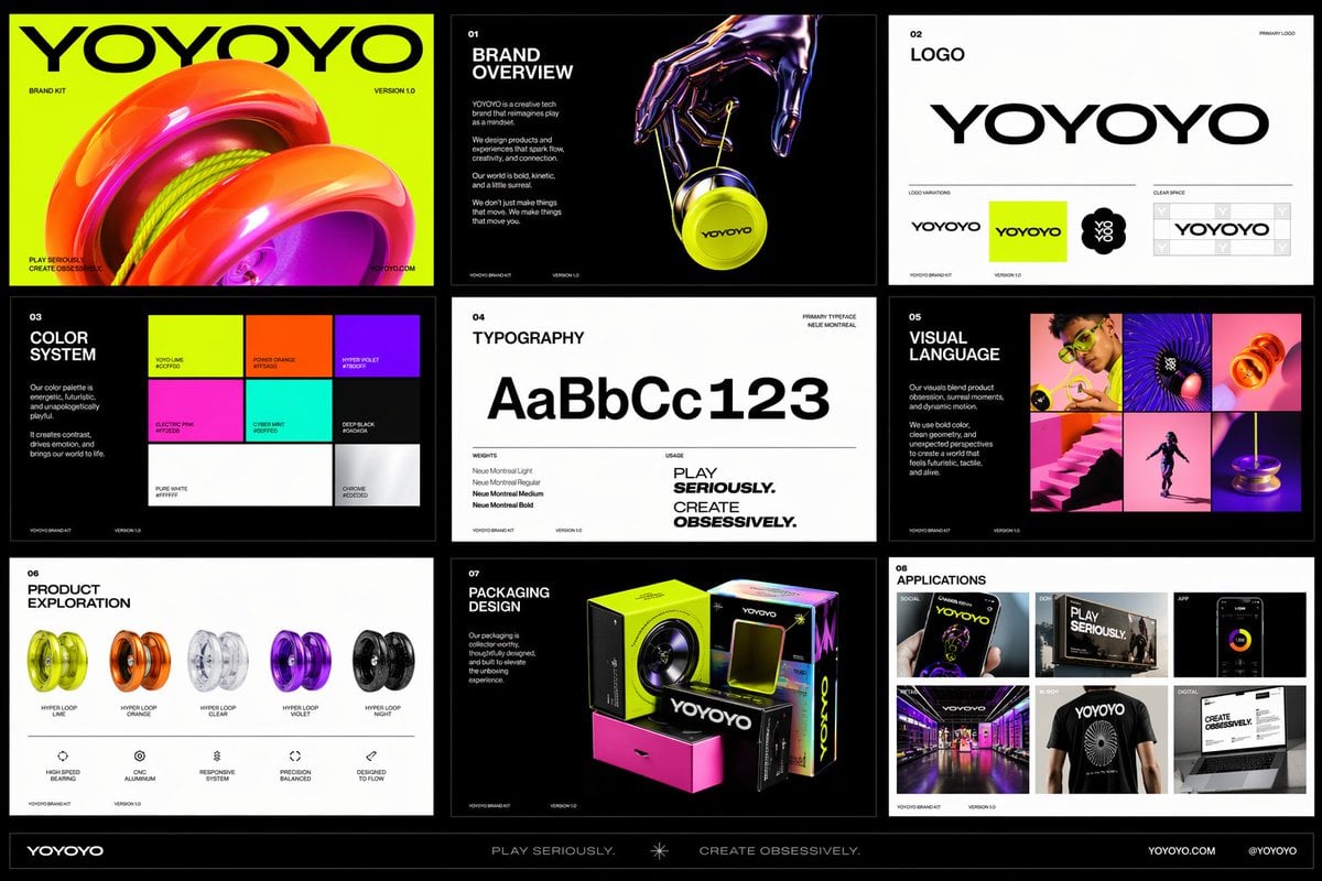 YOYOYO Futuristic Playful Brand Identity Kit