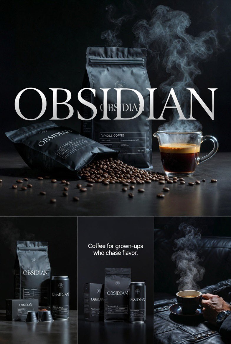 OBSIDIAN Coffee Premium Dark Cinematic Editorial Images