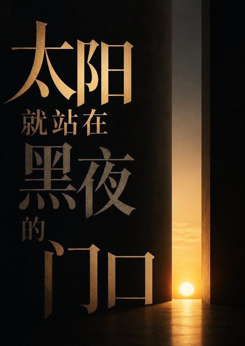 The Sun Stands at the Door of the Night Minimalist Poster