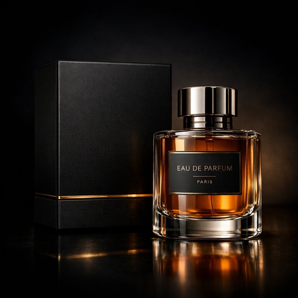 Luxury Perfume Product Photography Dark Cinematic Studio